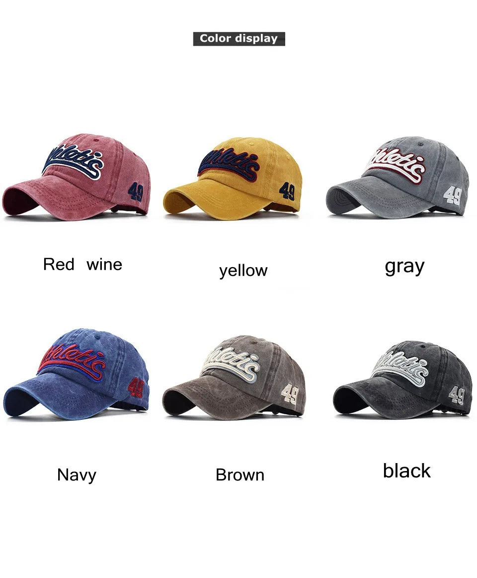 CNTANG Men's Baseball Cap Summer Fashion Cotton Letter Embroidery Hip Hop Hat Snapback Casual Outdoor Men Sports Caps Adjustable