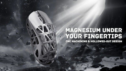 ATTACK SHARK R2 Gaming Mouse Magnesium Alloy, PAW3950 Sensor, Tri-Mode Wireless, 42000 DPI, 8000Hz, 45g Ultralight Gaming Mouse