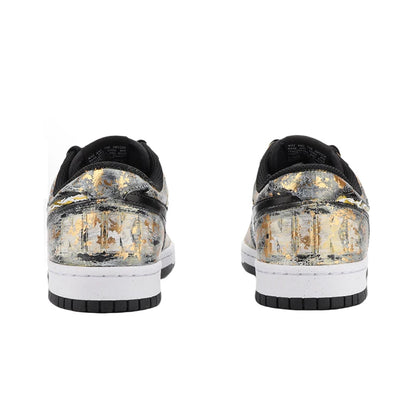 Custom Sneakers Nike Big River Immersed Moon Golden Emperor Burning Sky Flame Scorched Texture Gold Foil with Gift Bag For Men
