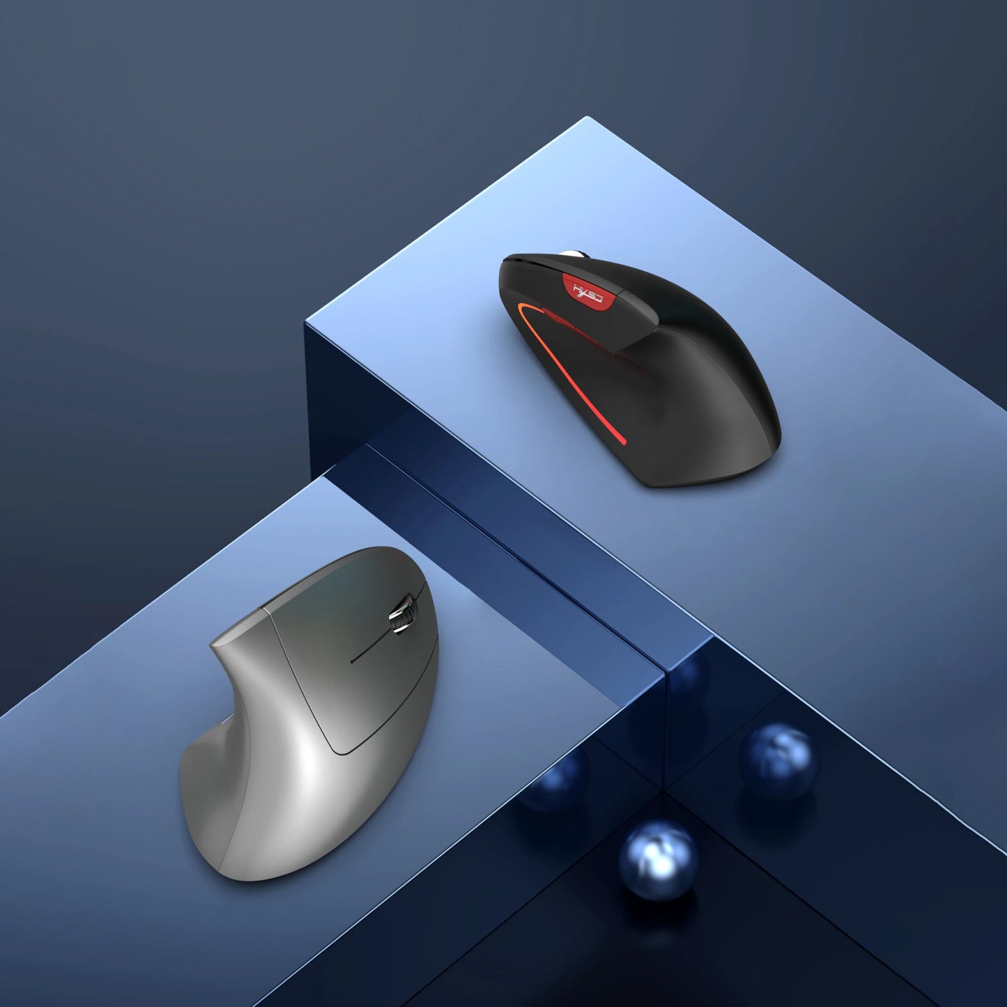 Dual Mode Wireless Vertical Mouse Bluetooth 5.1 Silent Ergonomic Mouse with 6 Buttons, Rechargeable Type-C 2400 DPI Vertical Mouse for Office Laptop PC