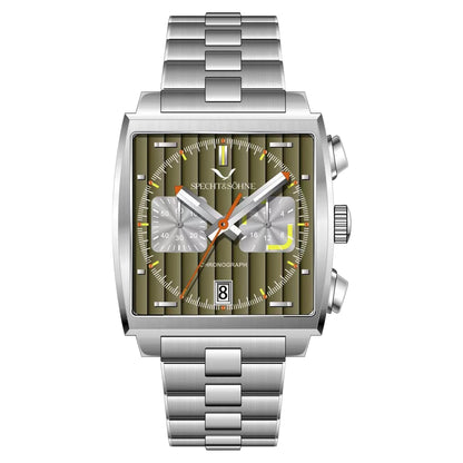 Specht&Sohne New Arrivals Japan VK64 Chronograph Men Quartz Watch 316L Stainless Steel Leather Strap Luminous Waterproof 30M