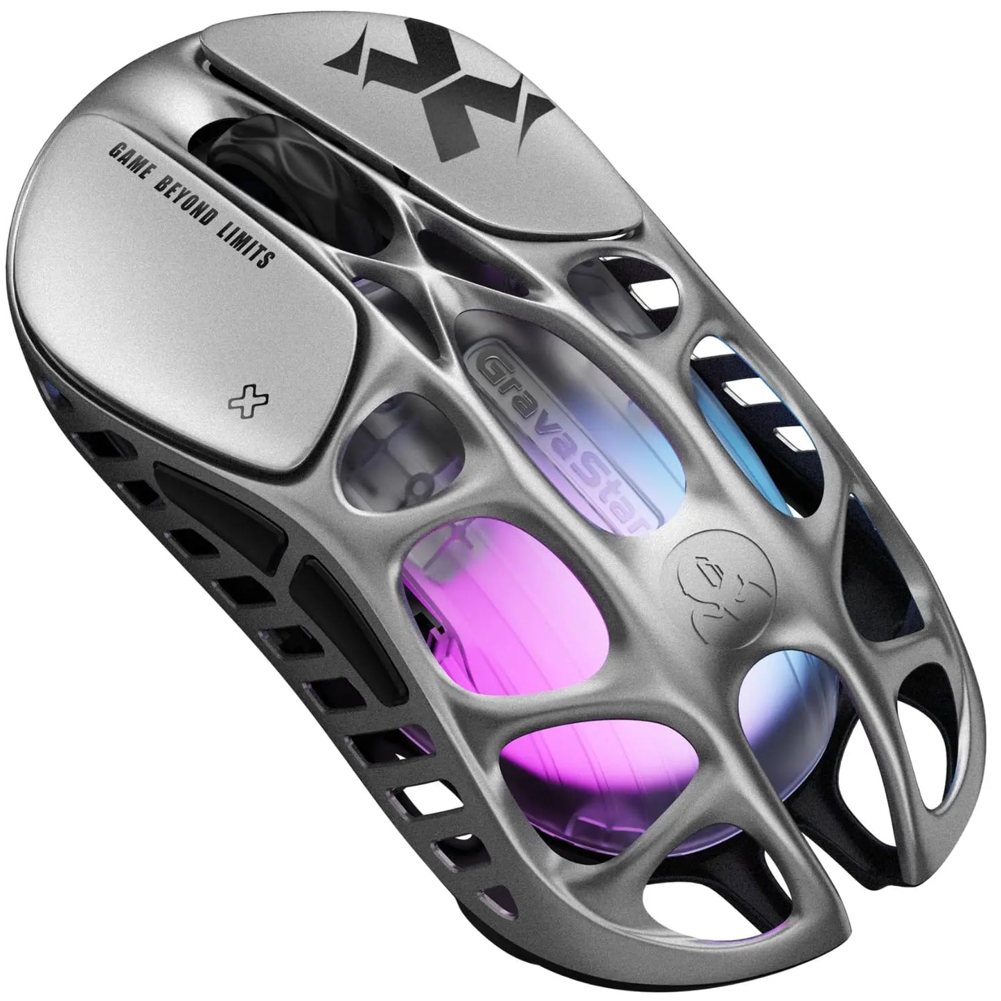 GravaStar Mercury X Ασύρματο Gaming Ποντίκι – Αισθητήρας PAW 3950 32,000 DPI, Ρυθμός Αναφοράς 1000Hz, Μόνο 49g, Κοίλο F από Κράμα Μαγνησίου