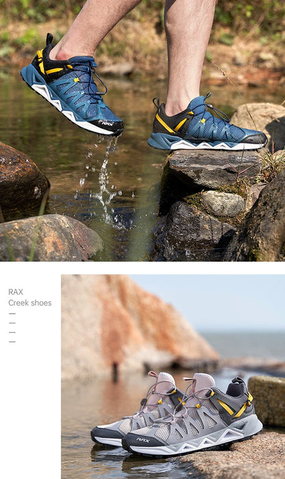 RAX Upstreams : chaussures aquatiques pour homme, baskets de sport de plein air pour homme, sandales d'été pour la plage, chaussures de pêche, chaussures de natation