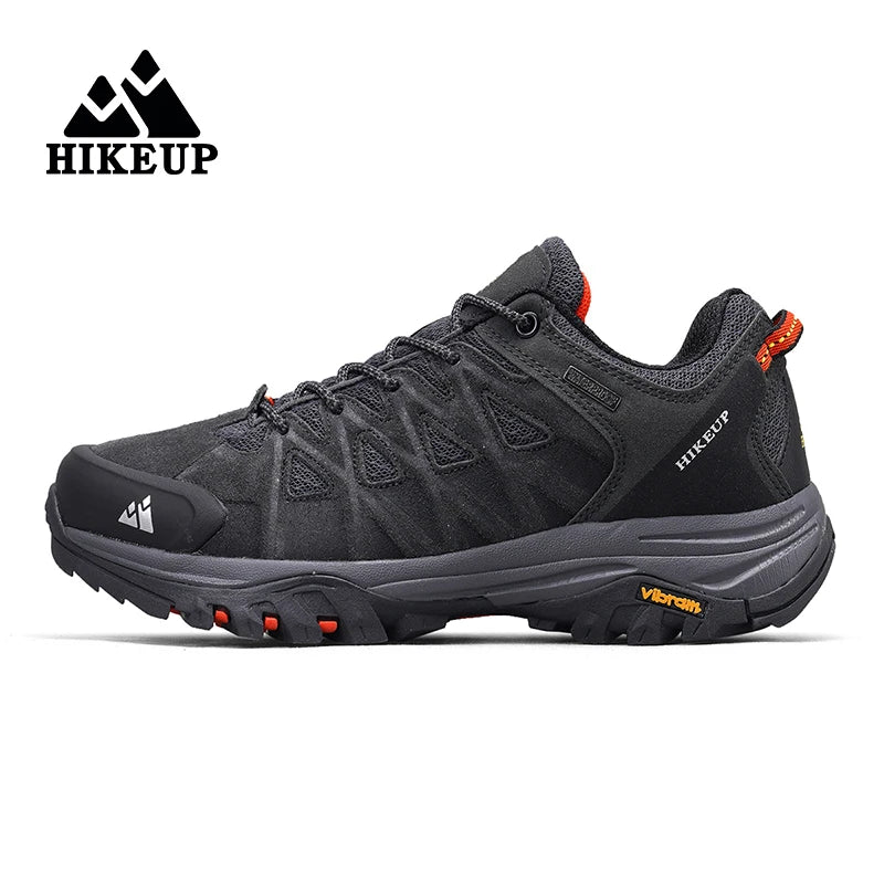 HIKEUP Fashion Outdoor Shoes Hiking Men's Sports Casual Mountain Trekking Boots Camping Sneakers for Men Non-slip Wear-resistant