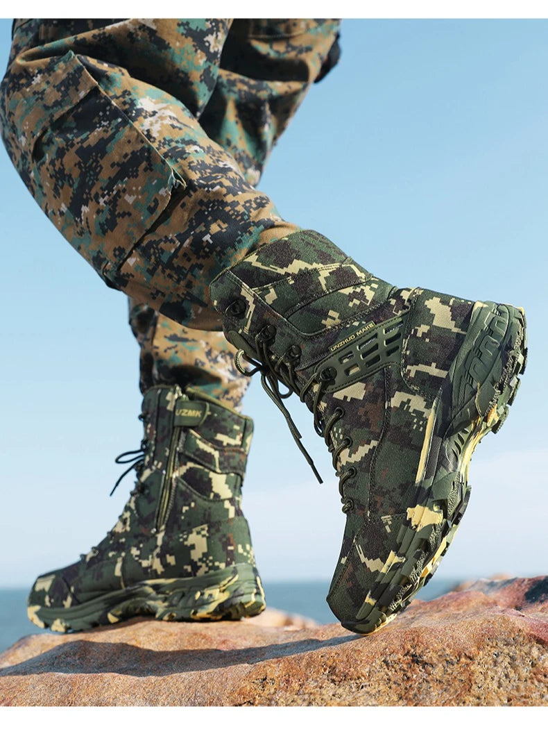 Hiking Shoes Men Boots Wear-resistant  Breathable Casual Sports Shoes Men Ankle Boots Comfortable Outdoor High-top Boots Men
