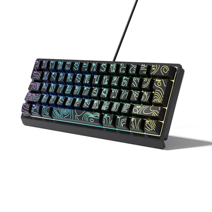7KEYS 60% Compact Wired Keyboard with RGB Backlighting, Gradient Keycaps, USB Gaming Keyboard for Windows PC, Laptop & Tablet