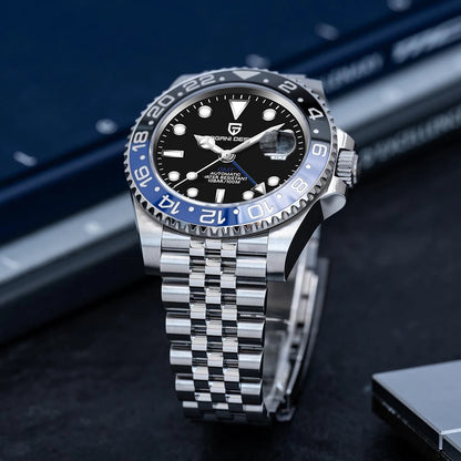 PAGANI DESIGN 40MM GMT Watches for Men Luxury Sapphire AR Mechanical Watch Ceramic Bezel Automatic 100M Waterproof Gift watch