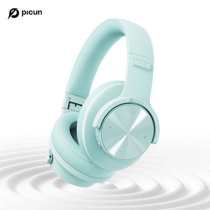 Picun B8 Wireless Bluetooth Headphones with 120H Playtime, Bluetooth 5.3, Deep Bass, Low Latency Gaming Headset with Microphone