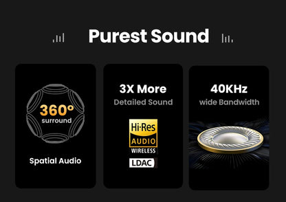 UGREEN ANC Semi-Open TWS Bluetooth 5.3 Earbuds – Adaptive Noise Cancelling LDAC Hi-Res Audio Wireless Earphones with Charging Case