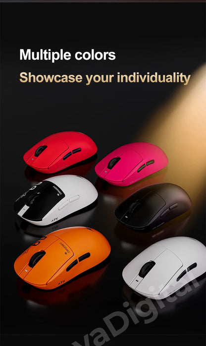 ATK Dragonfly A9 Ultimate vezeték nélküli gaming egér A9 Air PAW3950, ultrakönnyű ergonomikus e-sport gamer FPS egér CSGO-hoz A9 Ultra