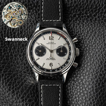 40mm Men Army Watch 1963 Pilot Mechanical Sugess Panda Wristwatch Sapphire Air Force Watches Chronograph Official ST1901Movement