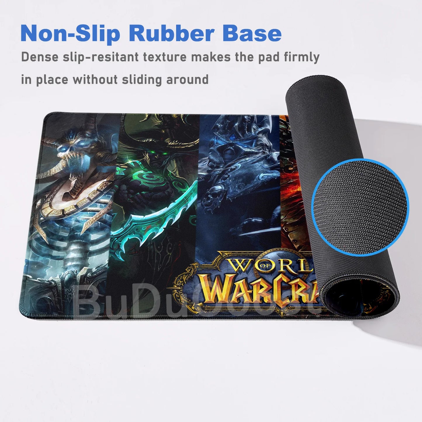 Anime World of Warcraft Deskmat Gaming Mouse Pad Computer Accessories XXL Lock Edge keyboard Mice carpet Gamer Mause Office Mats