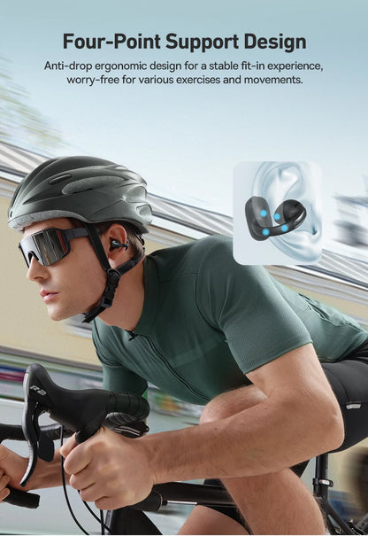 Baseus Bowie MC1 Ear Clip Wireless Earphones Bluetooth 5.4 Open-Ear Clip-On Sports Earbuds IP57 Waterproof AI Bass Ear Clip Headphones