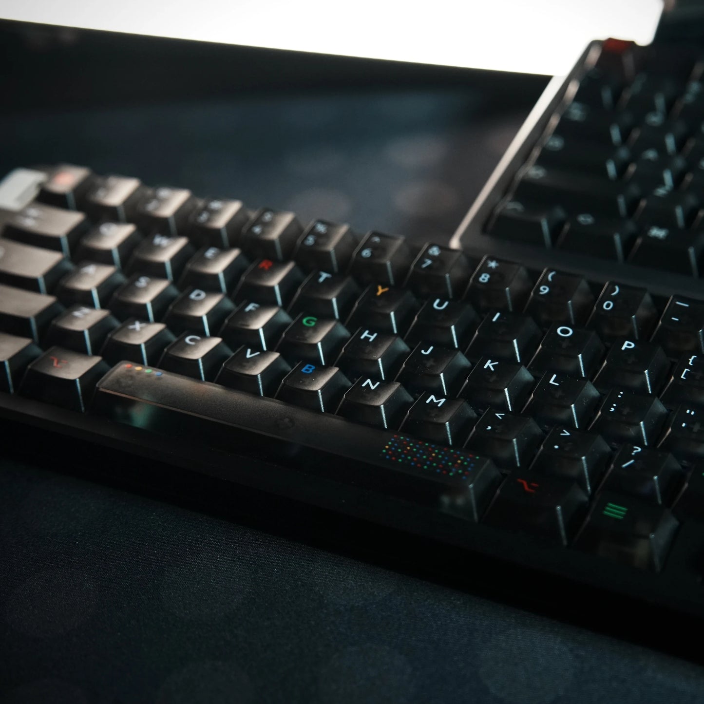 Aifei 122 Pieces Keycaps Black Light ABS UV Print Fog Transparent Cherry Height for Mechanical Keyboard Anne Pro 2 GK61
