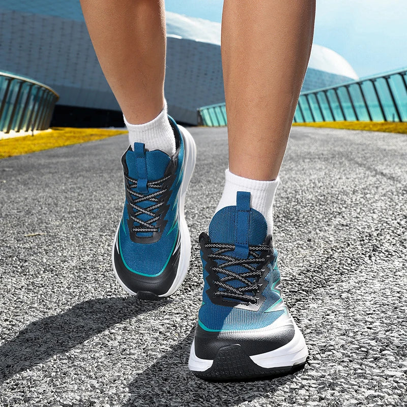 Męskie buty sportowe o szerokim kroju, wygodne, z oddychającą siateczką – buty do ćwiczeń na świeżym powietrzu, uniwersalne buty sportowe do codziennych dojazdów