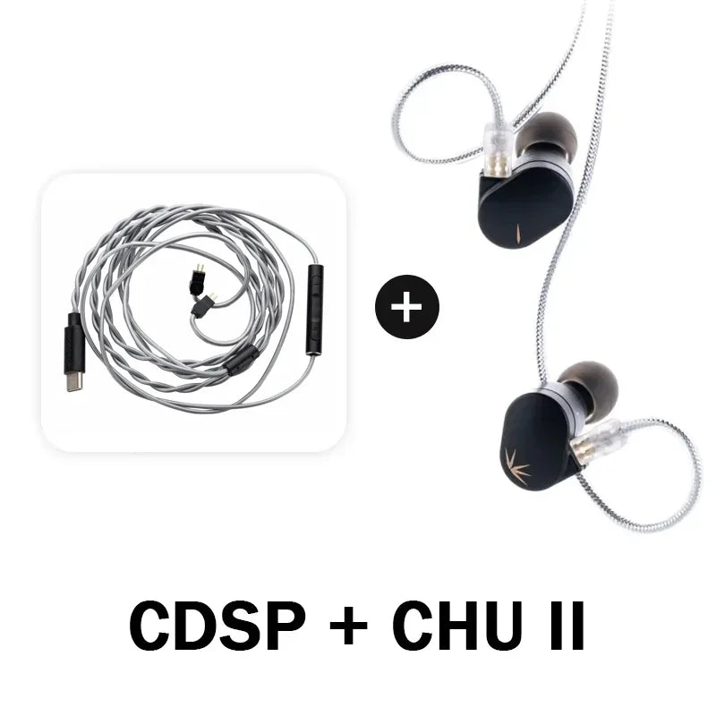 MOONDROP CHU II DSP Wired In-Ear Earphones HiFi Dynamic Driver IEM Earbuds with Detachable 0.78mm Cable