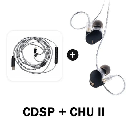 MOONDROP CHU II DSP Wired In-Ear Earphones HiFi Dynamic Driver IEM Earbuds with Detachable 0.78mm Cable