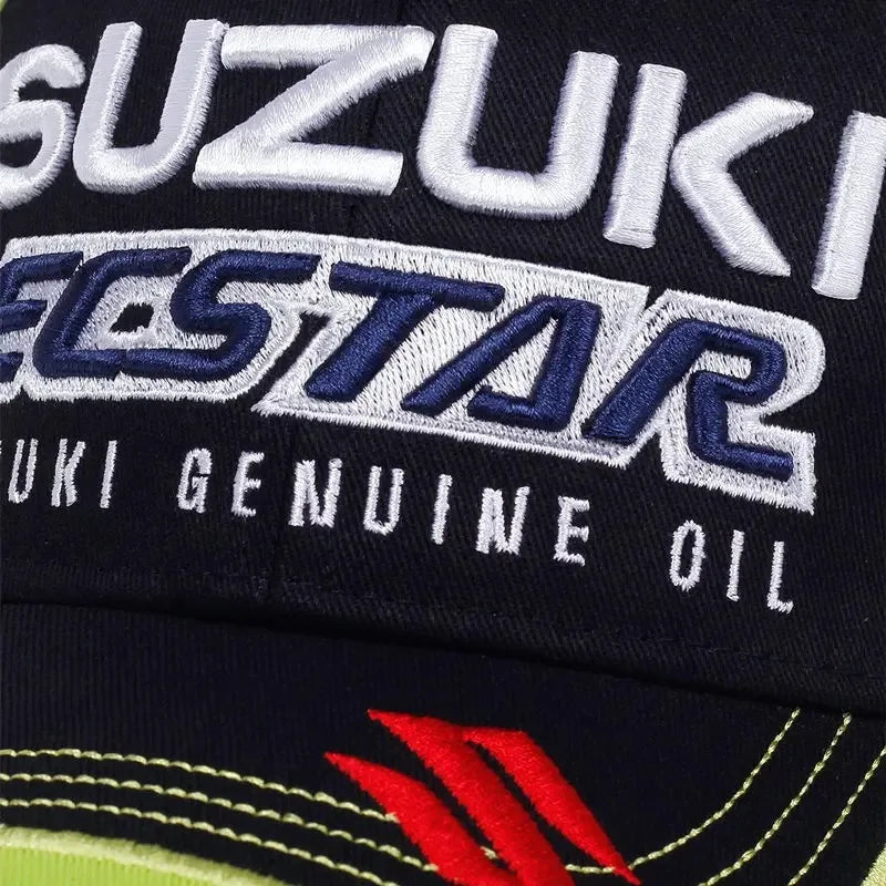 Gorra de béisbol con bordado Suzuki Star 2026, popular para carreras de motos, moda casual