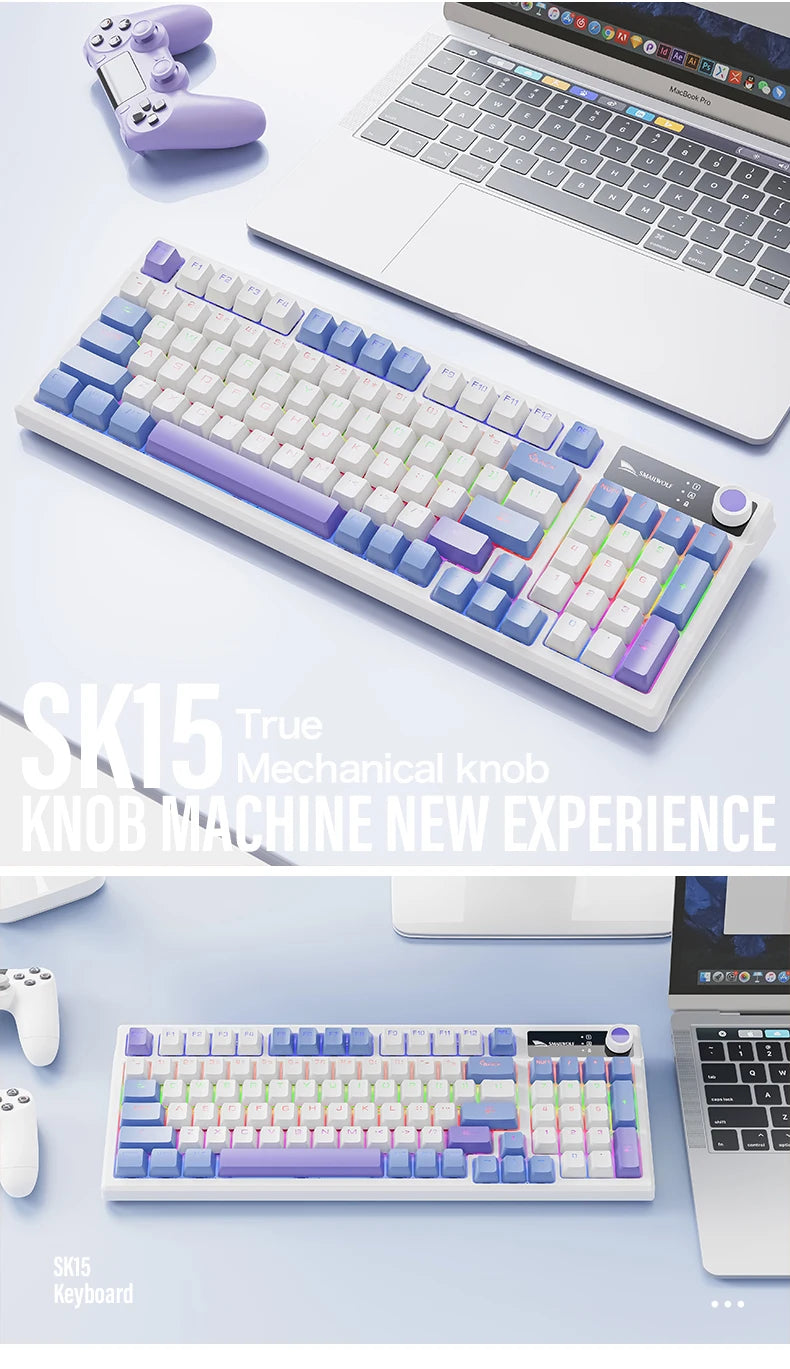 SMAILWOL SK15 Wired mechanical keyboard Hot plug support Arabic Russian Korean Thai Spanish E-sports games