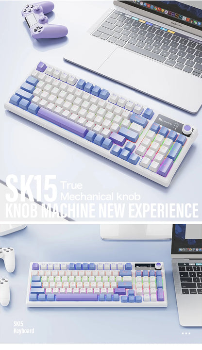 SMAILWOL SK15 Wired mechanical keyboard Hot plug support Arabic Russian Korean Thai Spanish E-sports games