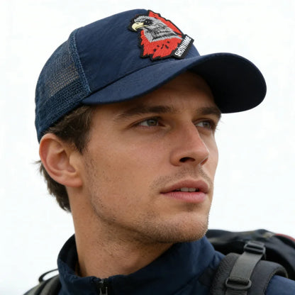 1 Breathable Sun-Protective Embroidered Baseball Cap with Eagle Embroidery, Personalized Design, Unisex, Suitable for Daily Casual Outdoor Use, Sunshade Mesh Cap, Holiday Gift
