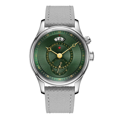 Red Star 40mm Premium Men's Watch with Seagull ST1716 Movement 3ATM Waterproof Calendar Automatic Mechanical Watch for Men