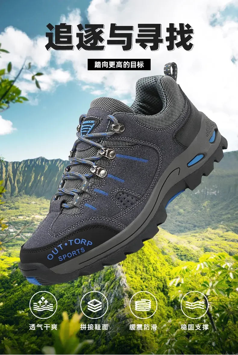 Retro Style Men  Sports Shoes Autumn and Winter Short Boots Anti Slip Hiking Shoe Suitable for Ankle Boots Urban Commuting 2025