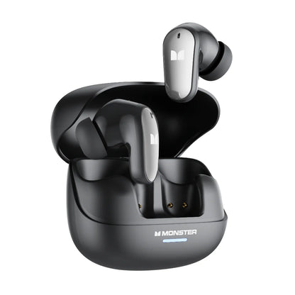 Monster MQT52 TWS Wireless Gaming Headset Bluetooth 5.4 HiFi Stereo Earbuds, Wireless Gaming Headset with Noise Cancelling Mic, Touch Control, 24H Battery, Bluetooth Gaming Earphones