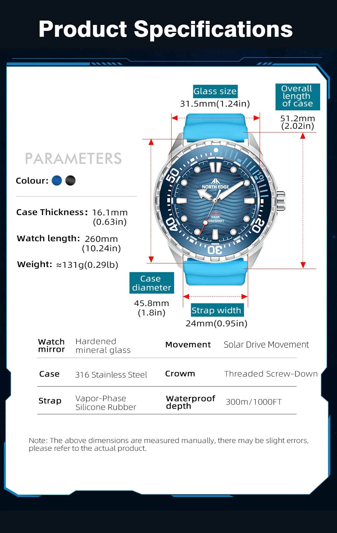 NORTH EDGE New TRITON Solar Powered Dive Watch Men Luxury Quartz Watches For Men 316L Stainless Steel Case Waterproof 300M