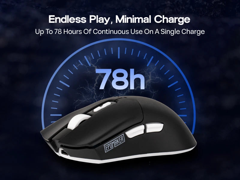 EPOMAKER Click Lite Wireless Gaming Mouse, Tri-Mode Bluetooth & 2.4GHz Gaming Mouse, PAW3311 Sensor, 24000 DPI, 59g Lightweight Rechargeable Gaming Mouse