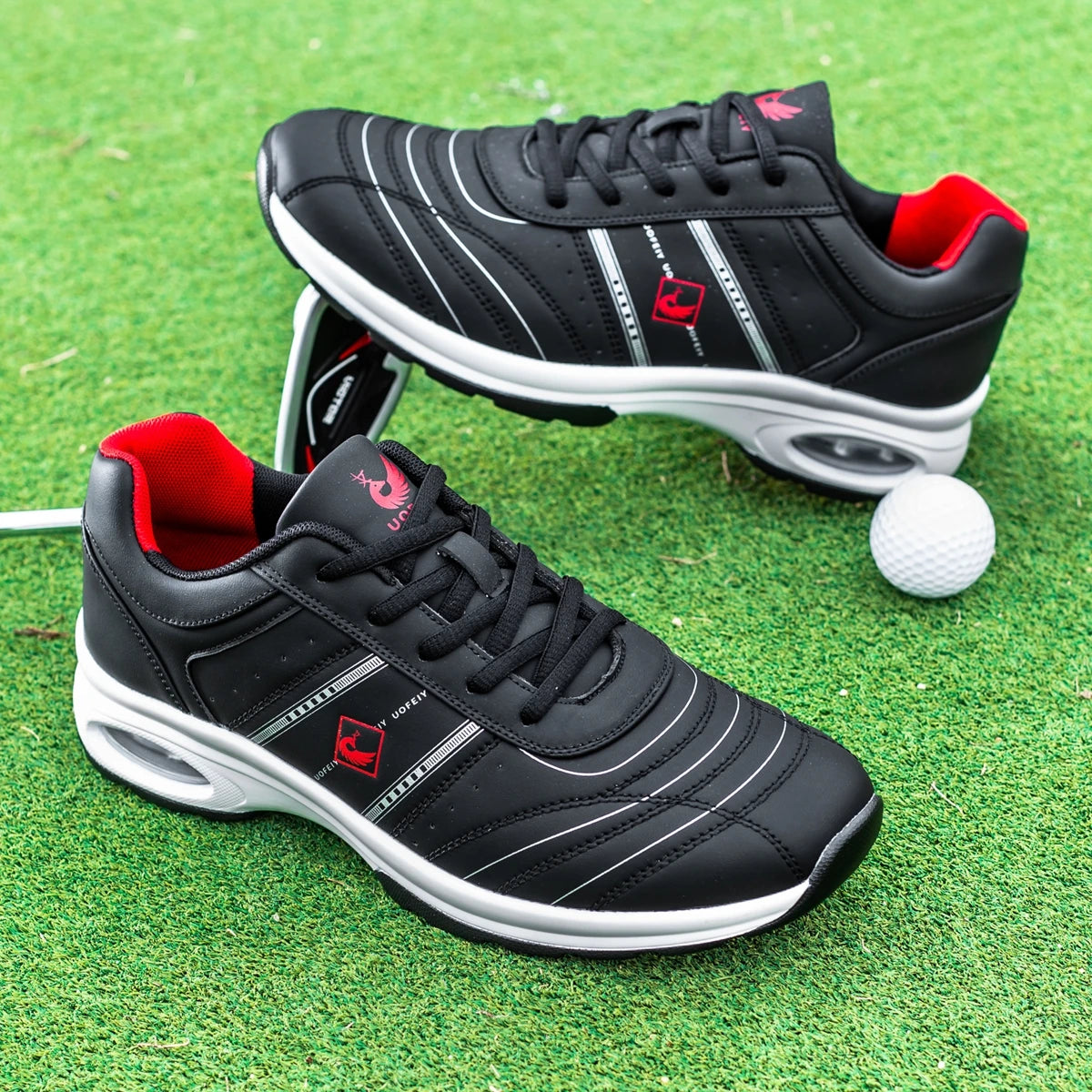OIMKOI Men Golf Shoes Casual Breathable Waterproof Non-slip Golf Outdoor Training Shoes