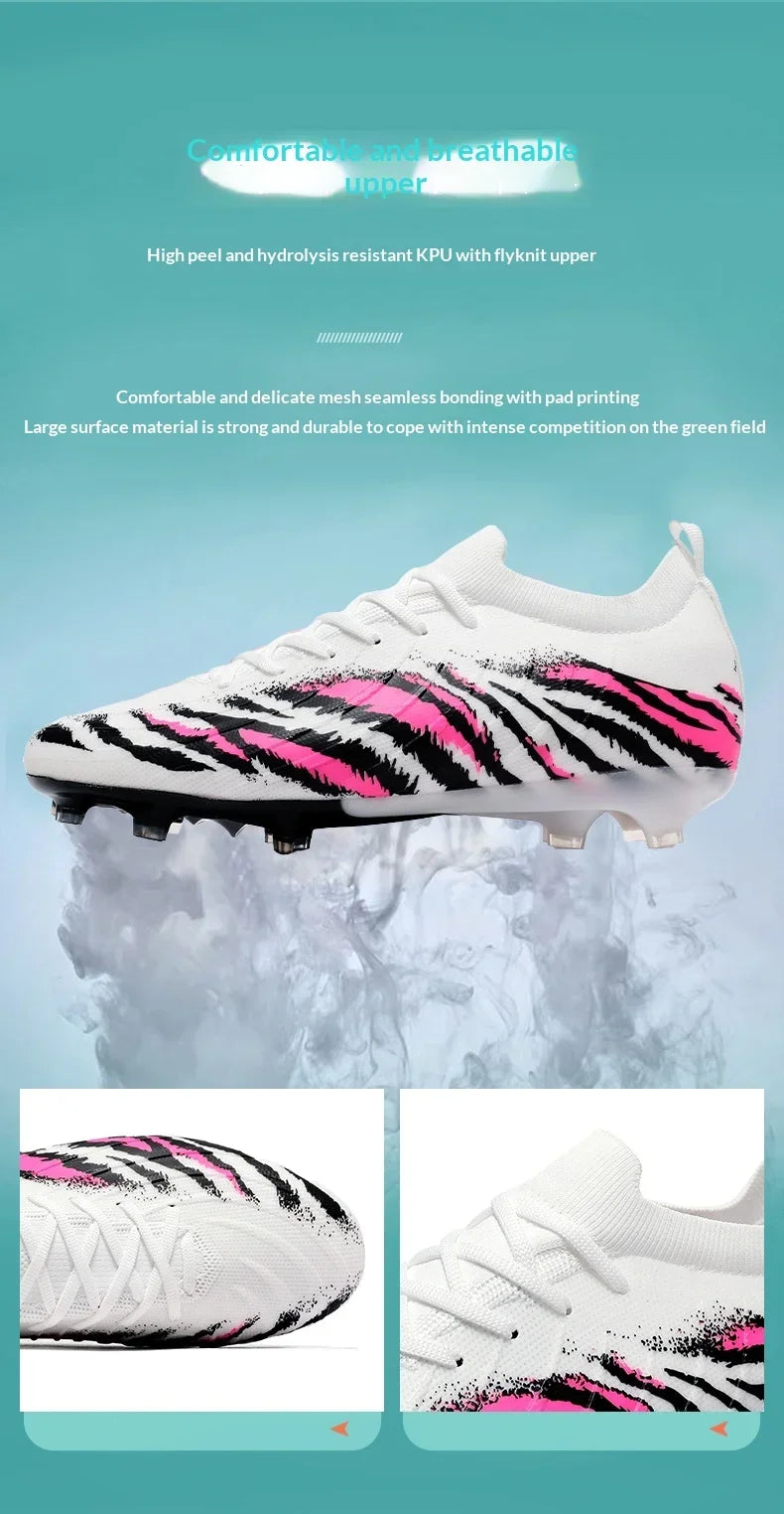 Chaussures de football pour homme, chaussures de sport, chaussures de match unisexes, crampons ultralégers, confortables, antidérapantes, pour l'extérieur, pour adultes, pour gazon, de haute qualité