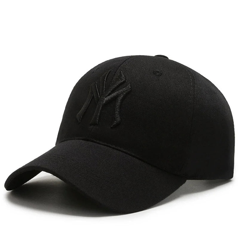 Modebaseballkasketter i bomuld med broderede bogstaver, justerbar, unisex, hiphop, trucker-kasket, afslappet snapback-kasket, udendørs sport, hverdags-kasket