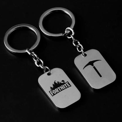 Fortnite Stainless Steel Pendant Necklace Cute Fashion Cartoon Personalized Creative Kawaii Keychain Gift for Friend's Birthday
