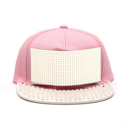 Tegneserie-patchwork-baseballkasketter, DIY-blokke, snapback-kasketter, hiphop-kasketter til mænd og kvinder, aftagelige pixel-kasketter, dad hats, kasketter til børn og voksne