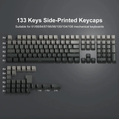 Daylight Cherry Keycaps PBT Translucent Gradient Keycaps for MX Mechanical Keyboards, Side Engraved Cherry Profile PBT Keycap Set