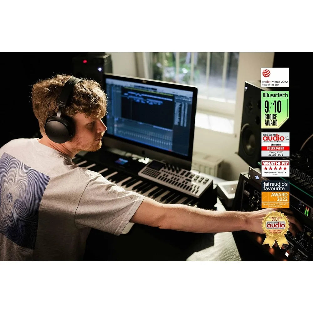 Beyerdynamic DT 700 PRO X Professional Studio Headphones, Closed-Back Hi-Fi Monitoring Headphones for Recording, Mixing & Audio Production