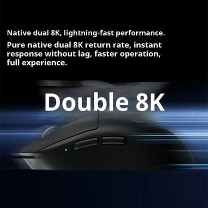 MCHOSE A7 V2 Ultra Wireless Gaming Mouse with PixArt 3950Ti Sensor, 8K Polling Rate, Lightweight Bluetooth & 2.4G RGB Gaming Mouse