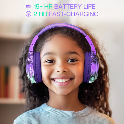 Gradient Kids Bluetooth Headphones Over Ear Girls Wireless Headphones With Mic Foldable Lightweight Headset Forfor School Travel