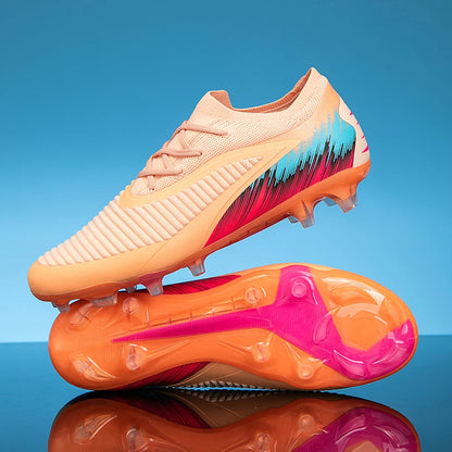 New Men's Football Boots Cleats Shoes Soccer Long Spikes FG Ultralight Training Soccer Shoes Non-Slip Outdoor Match Drop Shipping