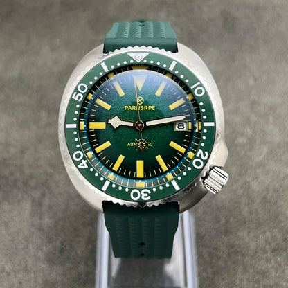 PARNSRPE Diver's Luxury Men's Watch Small Abalone Automatic Mechanical Watch Movement Aseptic Dial Sapphire Glass