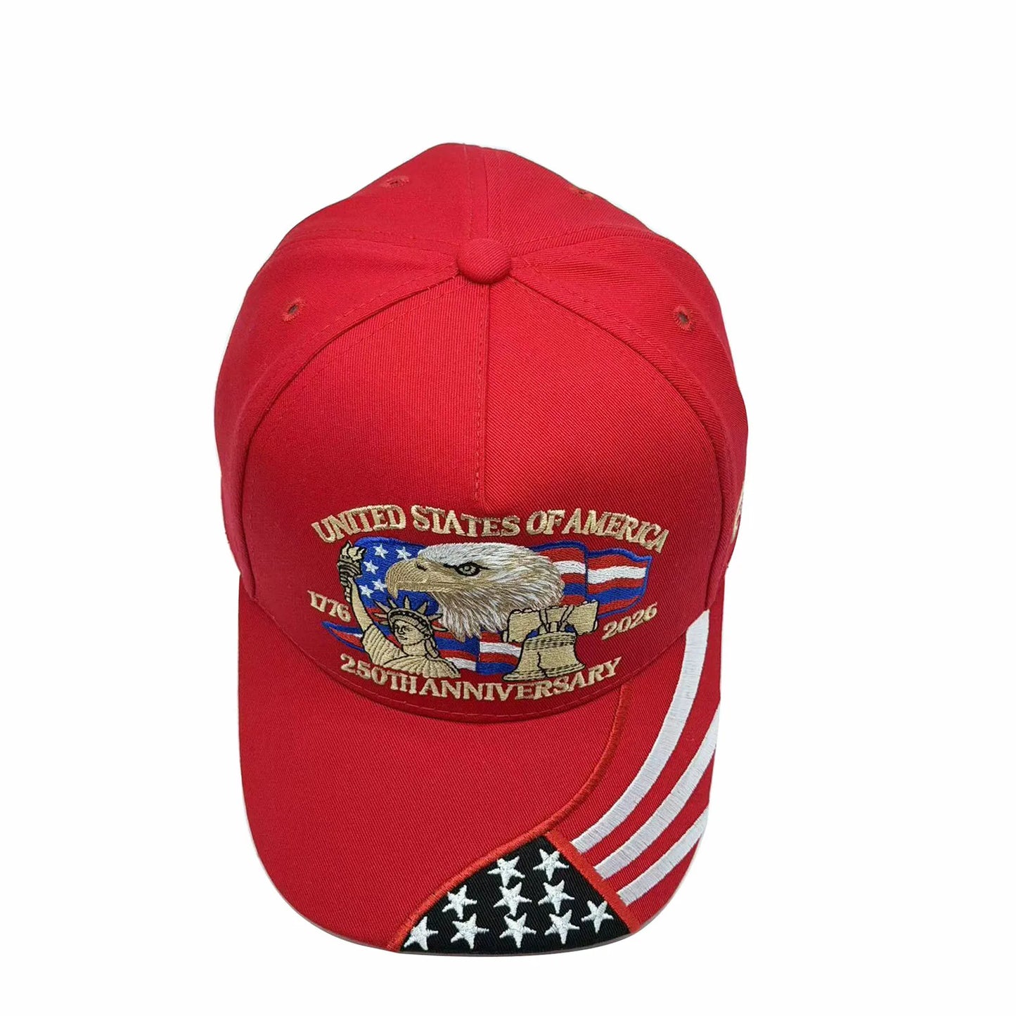 ABLECAP 250th Anniversary USA Hat Embroidered Patriotic Baseball Cap 1776-2026 Independence Day Cap Adjustable Hat for Men Women