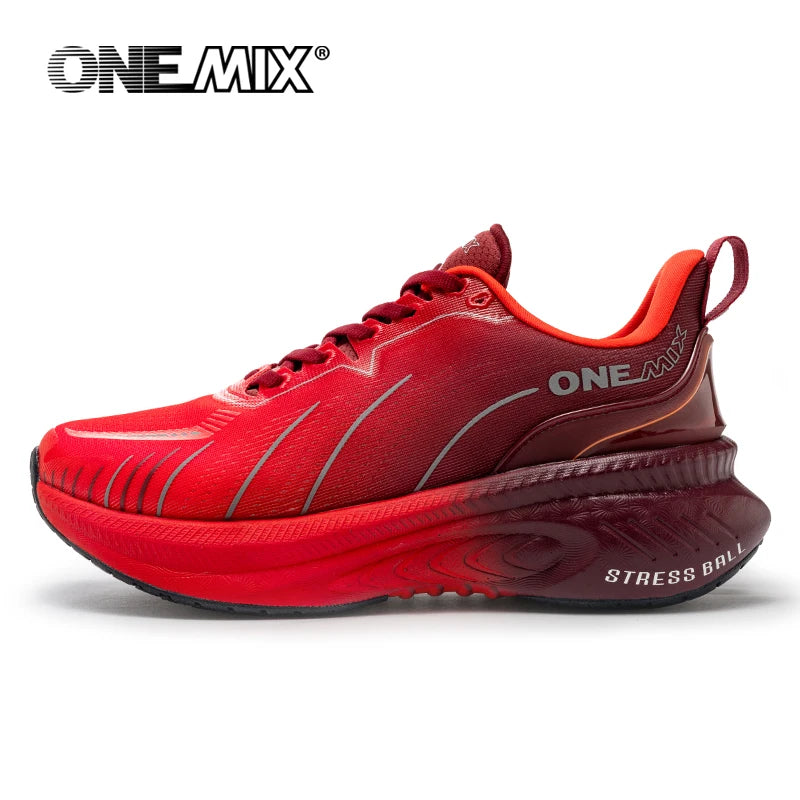 ONEMIX Neue Laufschuhe mit Dämpfung für Herren, geeignet für intensive Läufer, Schnürschuhe, Sportschuhe für Damen, rutschfeste Outdoor-Sportschuhe für Herren