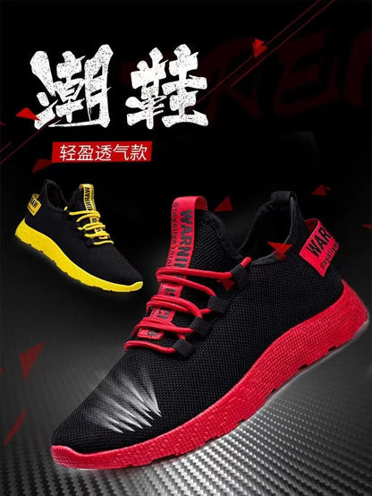 Leichte Herren-Sneaker, lässige Mesh-Sportschuhe für den Sommer, Outdoor-Schuhe für Herren mit weicher Sohle, atmungsaktiv, komfortabel und modisch, trendige Laufschuhe