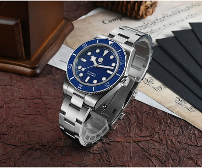 San Martin 40mm NH35 Automatic Men Diving Watch 20ATM Waterproof BB58 Sapphire Wristwatch BGW-9 C3 Luminous Reloj SN0008C/D