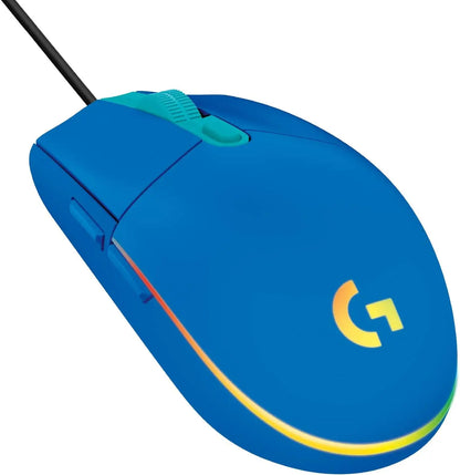 Logitech G102 G203 Wired Gaming Mouse 8200 DPI RGB Backlit Mouse with 2.1M USB Cable, Precision PC Gaming Mouse for Laptop & Office