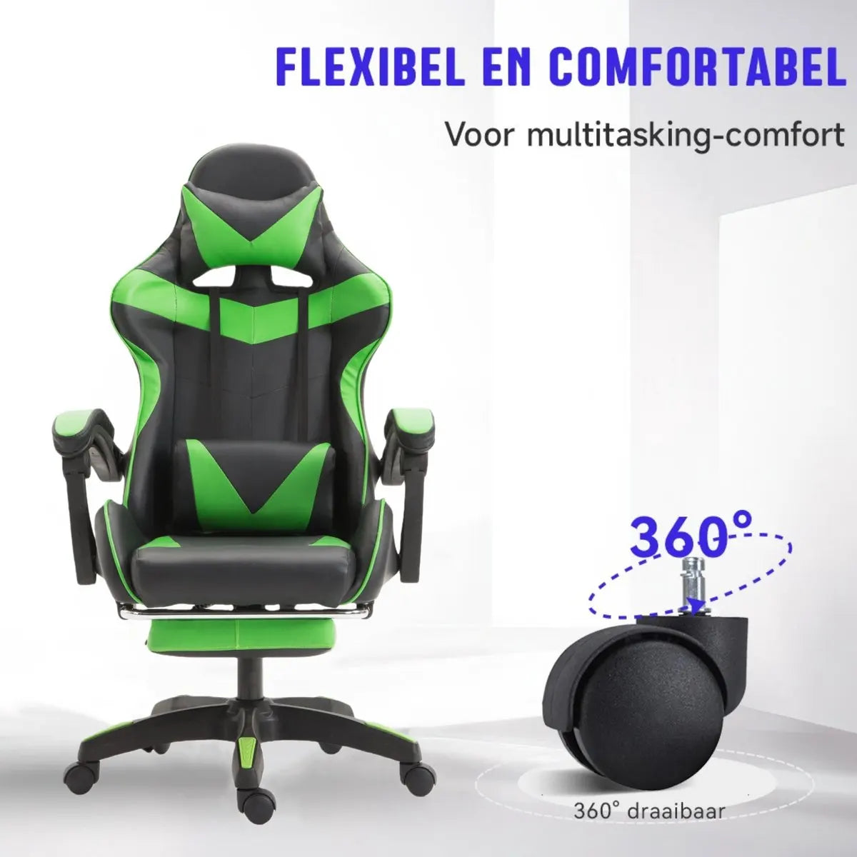 Cadeira gaming Poltrona gaming Cadeira de escritório ajustável em altura com função reclinável ajustável, orelhas de gato e almofadas