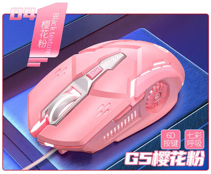 Laser Gaming Mouse for PC Gamer with LED Backlit, Ergonomic Wired USB Mouse, 3200 DPI Computer Gaming Mouse for Laptop & Desktop
