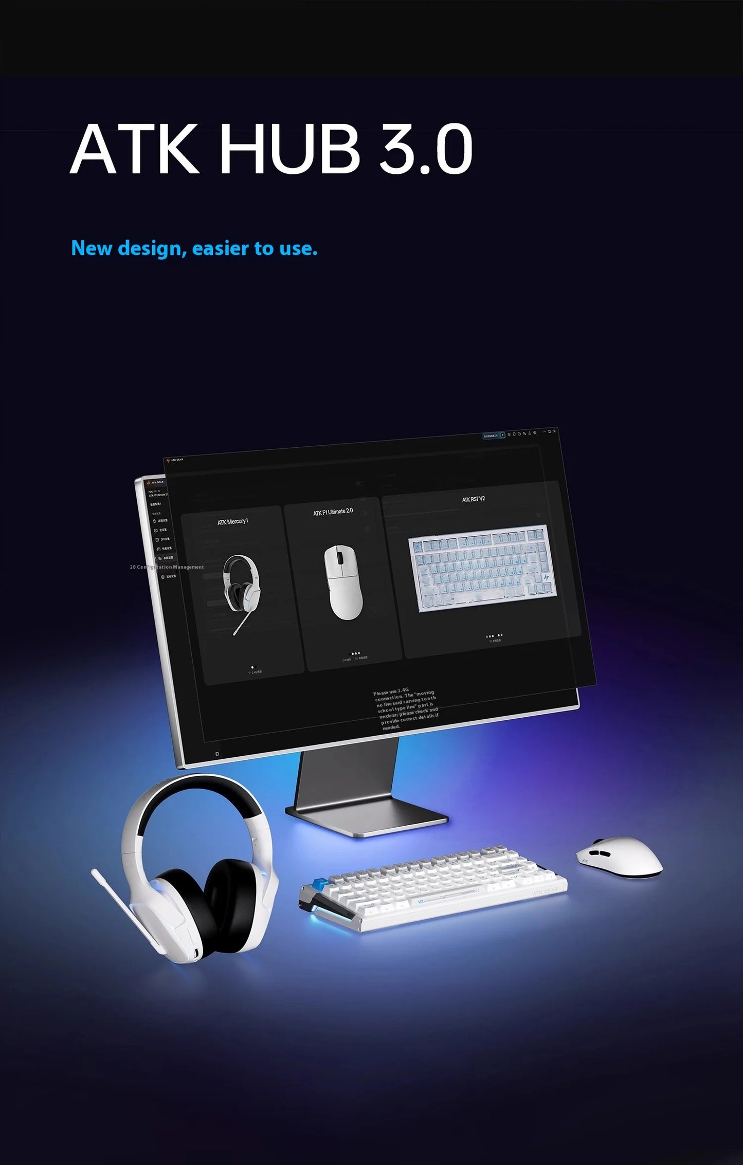 ATK Blazing Sky F1 V2 Ultimate Wireless Gaming Mouse, Dual-Mode Lightweight Gaming Mouse with PAW3950 Sensor, Dual 8KHz Polling Rate, Low Latency Ergonomic Gaming Mouse