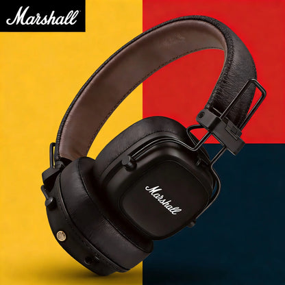 Auriculares supraaurales Bluetooth inalámbricos Marshall Major V 5 – sonido estéreo de graves profundos, headset deportivo y gaming con micrófono, auriculares inalámbricos y con cable